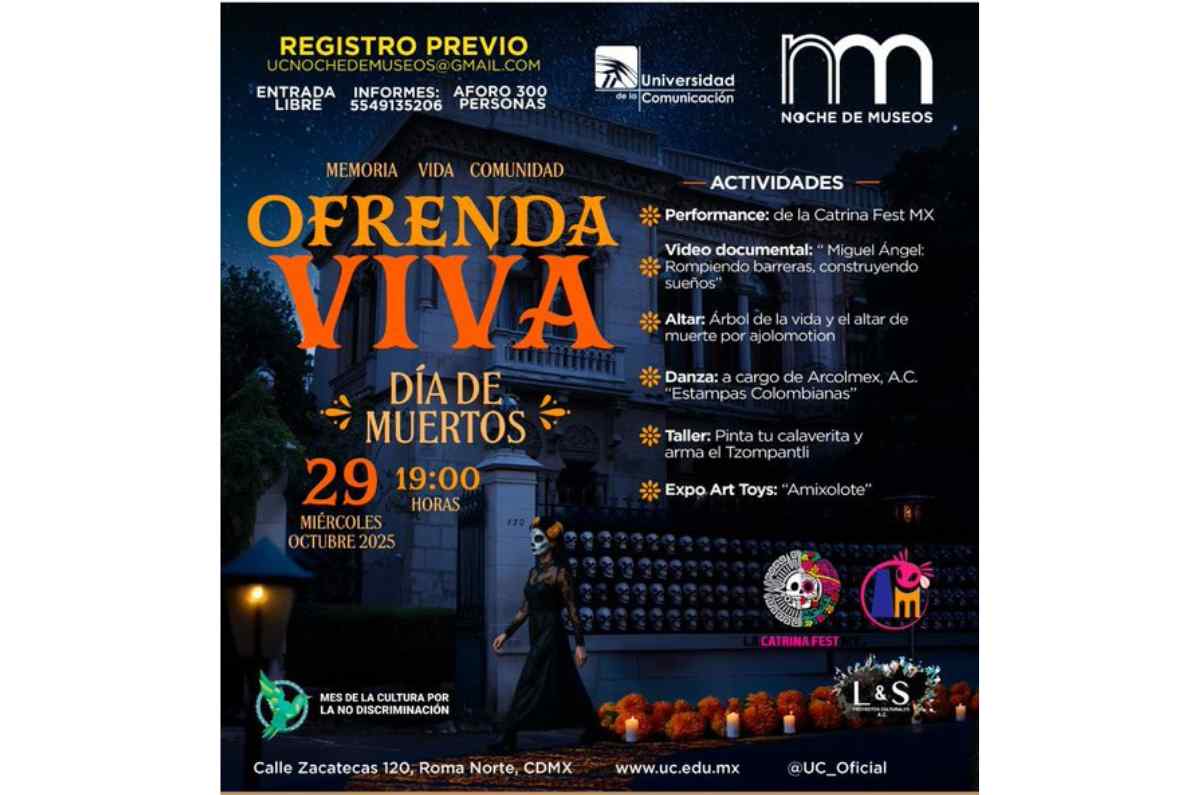 Ofrenda viva en la Universidad de la Comunicación