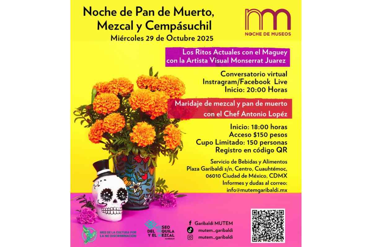 Noche de Pan de Muerto, Mezcal y Cempasúchil del Museo del Tequila y el Mezcal