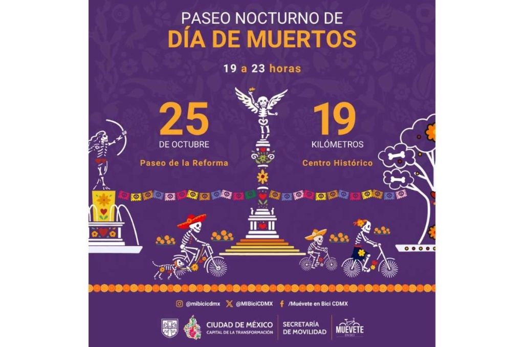 paseo nocturno de día de muertos