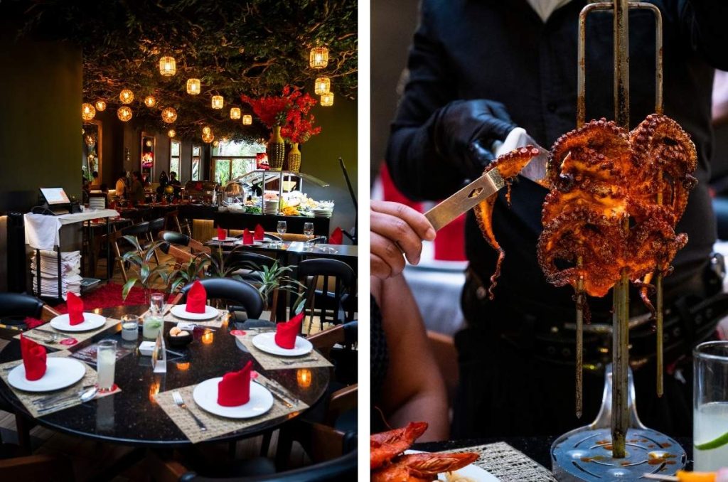 Sal e Brasa: espadas brasileñas con pulpo