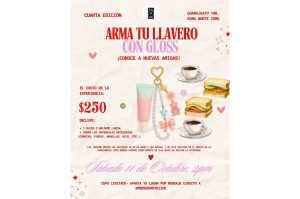 Taller para armar tu llavero con gloss en Sando + cafecito