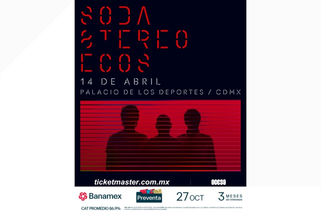 Soda Stereo México 2026 concierto Palacio de los Deportes CDMX boletos y preventa