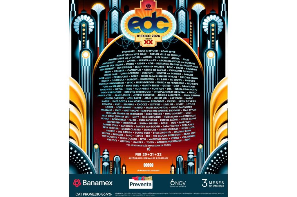 EDC México 2026 lineup artistas cartel precioso boletos