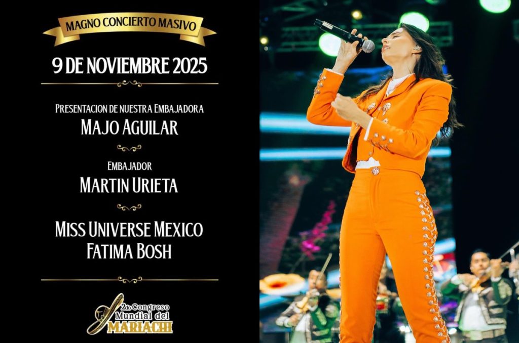 Majo Aguilar en el Zócalo concierto gratis CDMX 9 noviembre Congreso Mariachi 2025