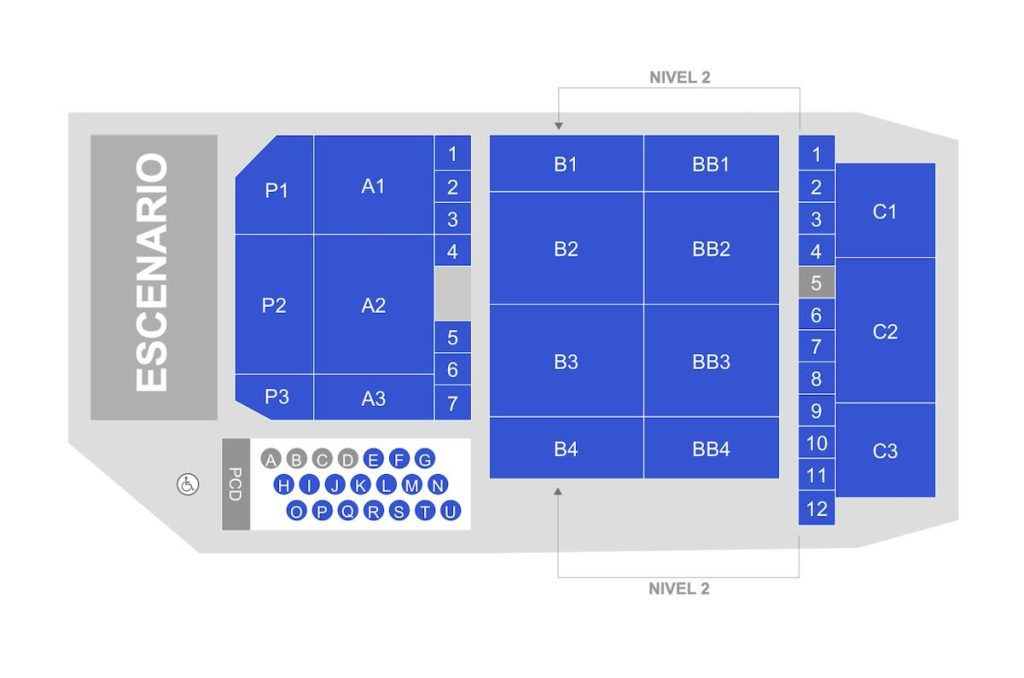 Mapa del Pepsi Center
