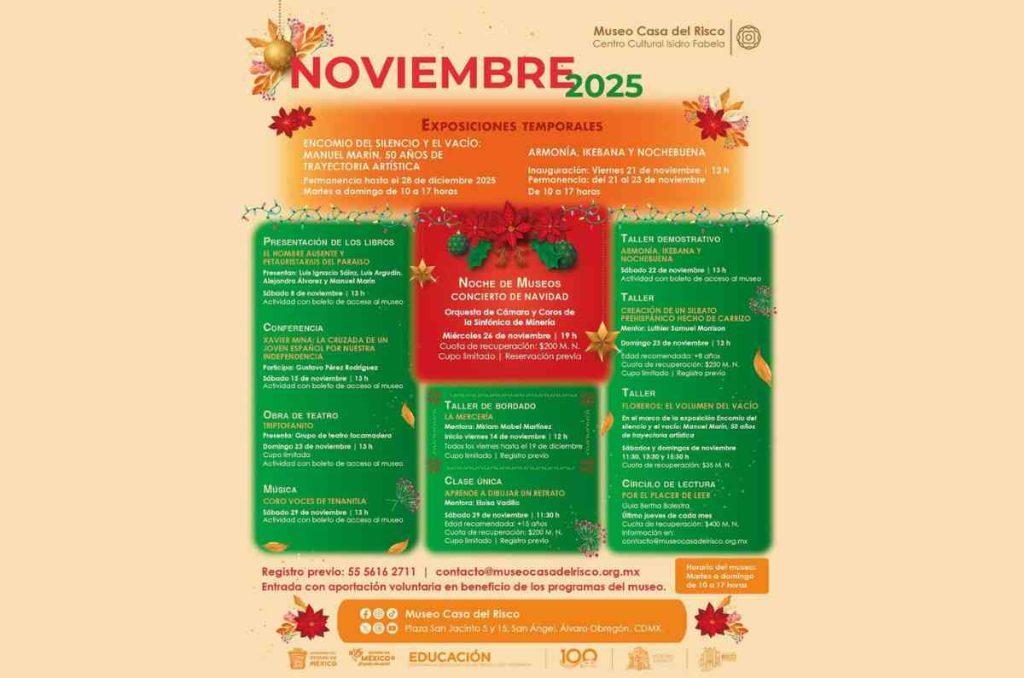 Todo lo que podrás disfrutar en noviembre en el Museo Casa del Risco