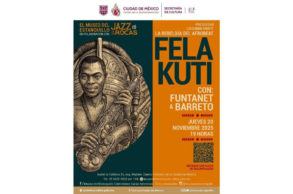 Museo del Estanquillo Jazz listening party fiesta tributo a Fela Kuti CDMX