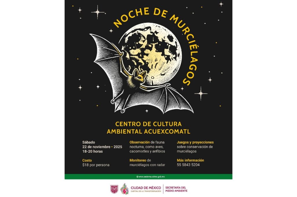 Noche de murciélagos CDMX Xochimilco registro y precio actividad al aire libre