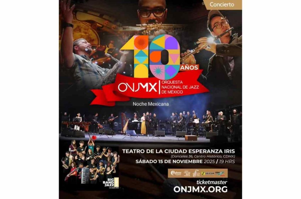 La Orquesta Nacional de Jazz de México celebra 10 años con un gran concierto en el Teatro de la Ciudad