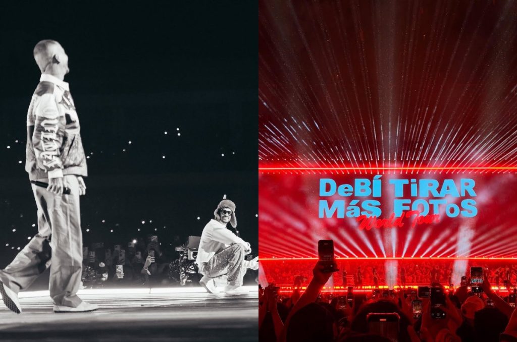Bad Bunny y J Balvin reunión concierto Estadio GNP Seguros México Debi Tirar Más Fotos World Tour