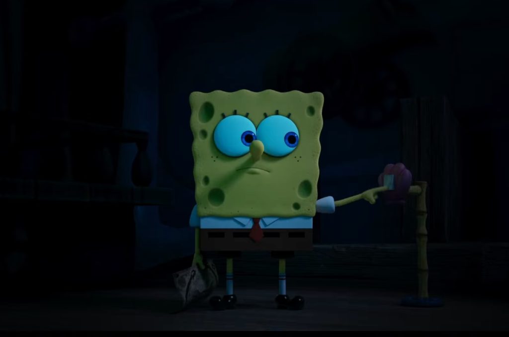 Fotograma de la película Bob Esponja: En busca de los pantalones cuadrados.