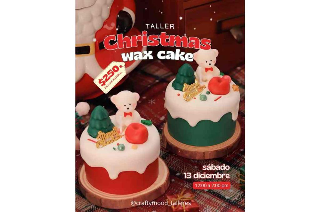 Haz tu propia velita y wax cake navideño en los talleres de Crafty Mood