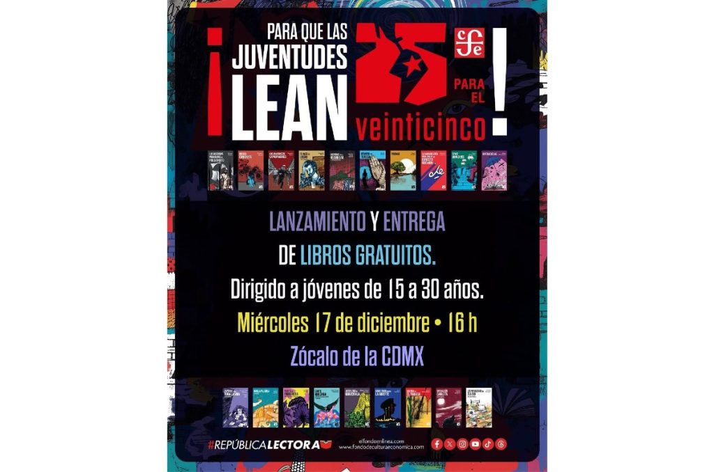 Libros gratis diciembre en Zócalo CDMX por Fondo de Cultura Económica