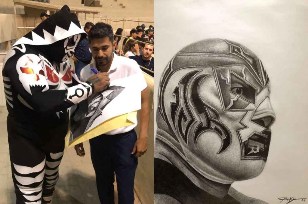 Los rostros de la lucha libre: el arte de Ricardo Chabolla