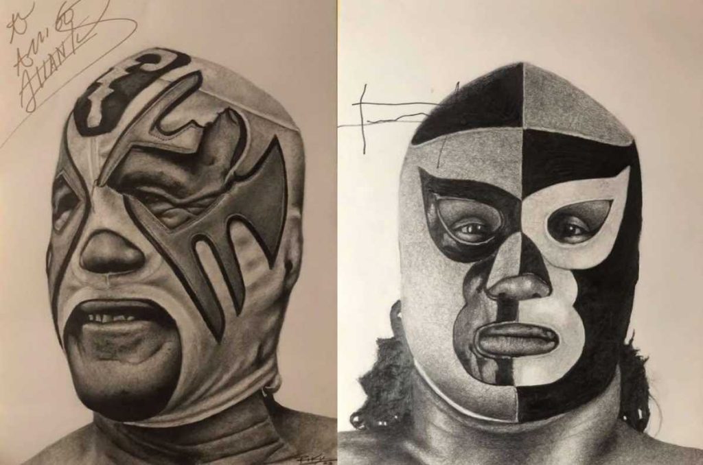 Ricardo Chabolla, el artista que dibuja la lucha libre mexicana