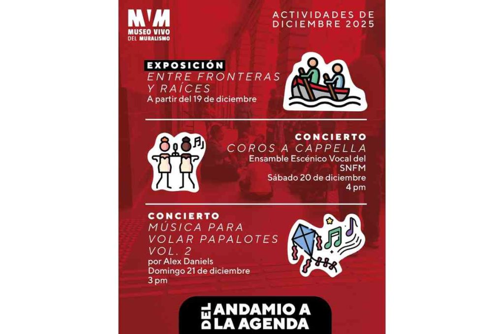 Así se vive diciembre en el Museo Vivo del Muralismo: agenda de eventos del Museo