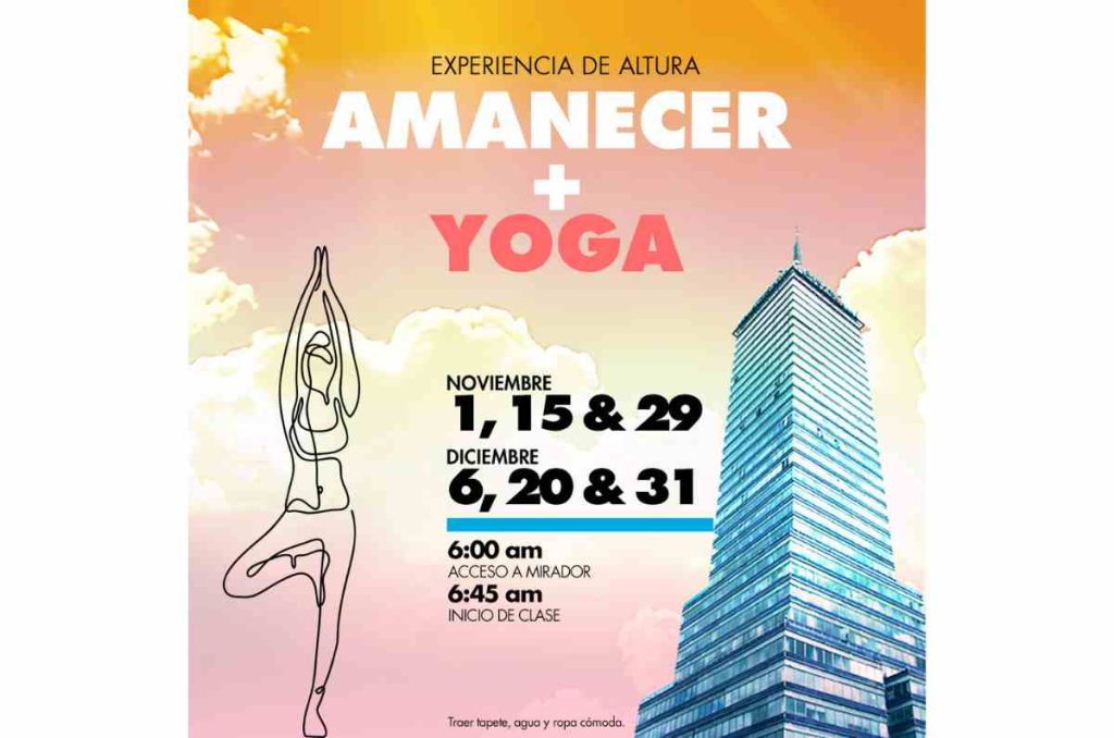 Despide el 2025 con yoga al amanecer en el mirador de la Torre Latino