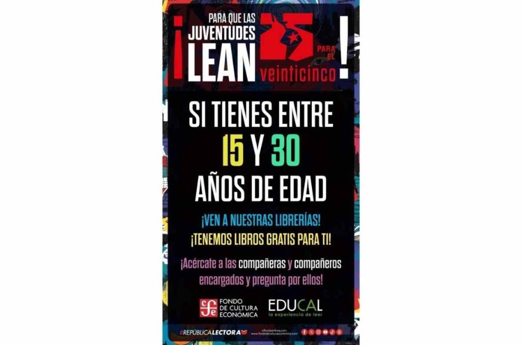 ¡Libros gratis para jóvenes! 25 para el 25 llega a las librerías del Fondo de Cultura Económica 1