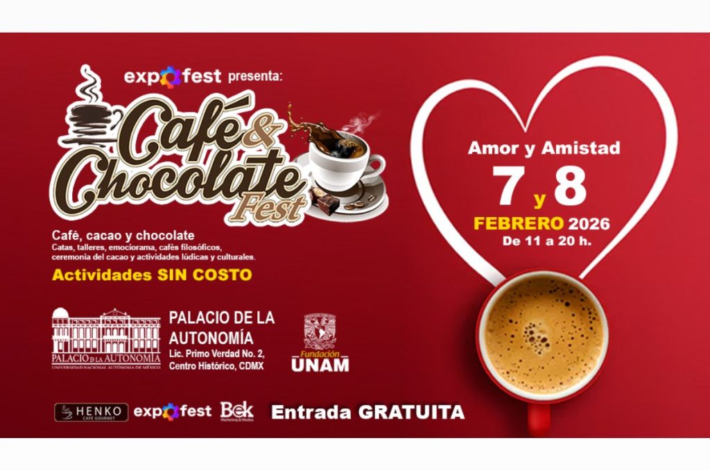 Café y Chocolate Fest 2026 CDMX entrada gratis Palacio de Autonomía UNAM