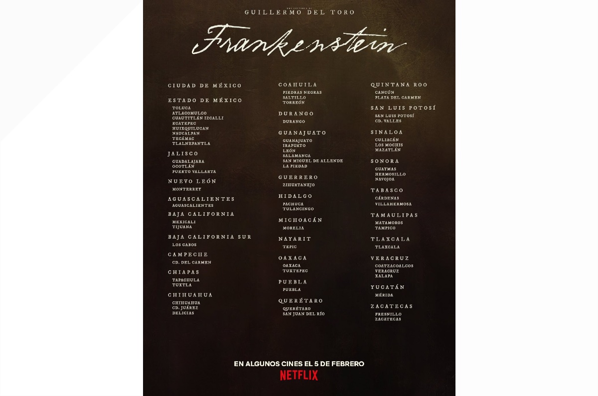 frankenstein-guillermo-del-toro-cines-mexico-reestreno-oscars-2026