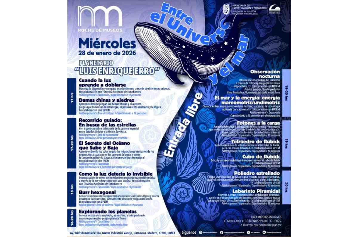 Entre el universo y el mar en el Planetario Luis Enrique Erro