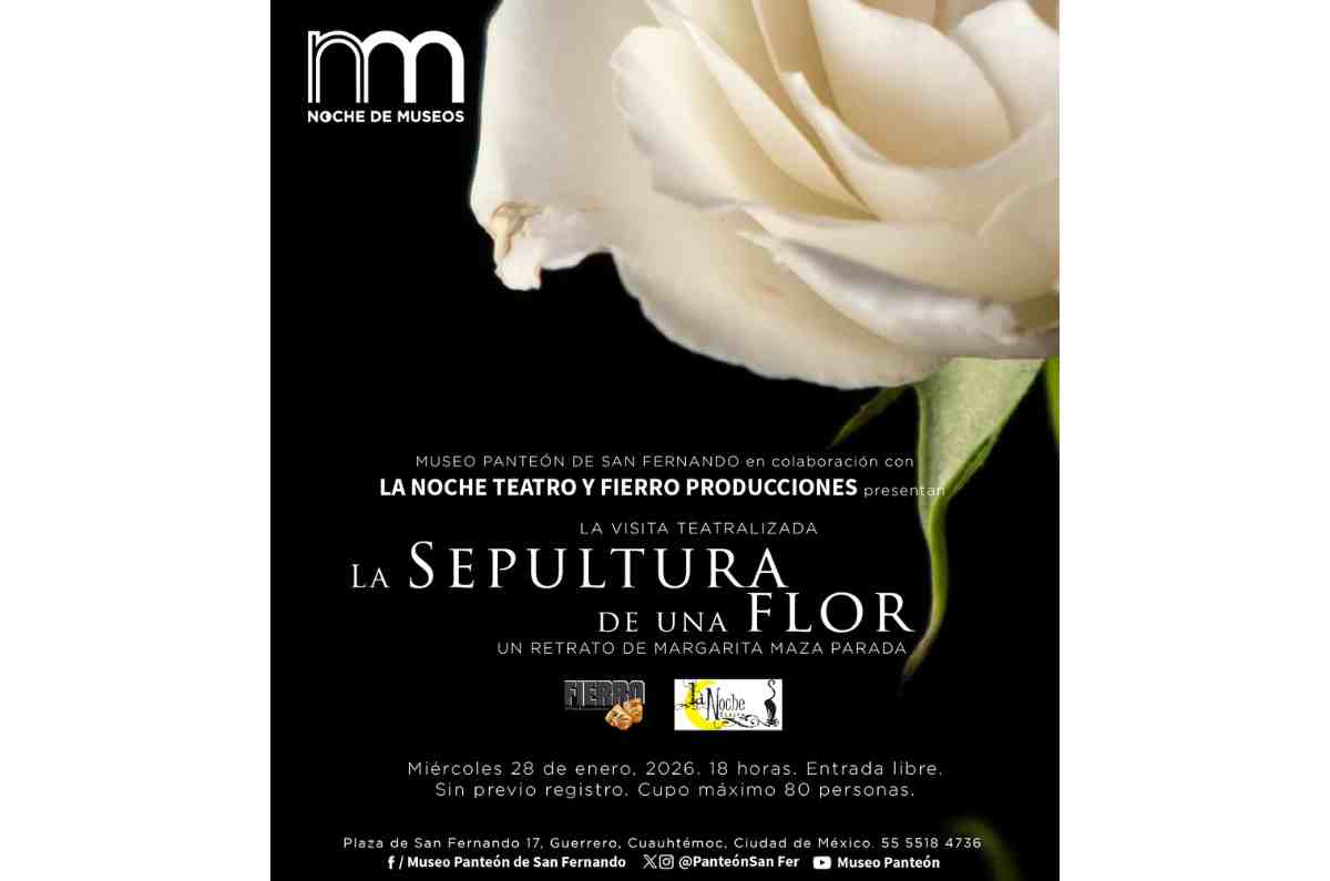 La visita teatralizada la sepultura de una flor en el Museo Panteón De San Fernando