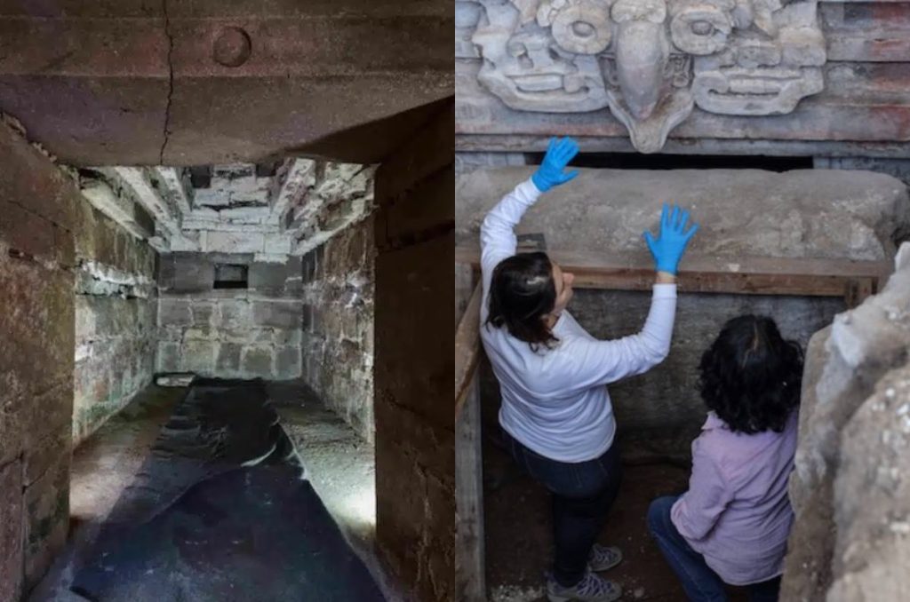 Tumba 10 de huitzo en Oaxaca zona arqueológica México