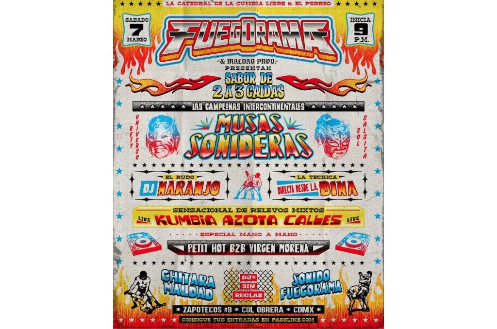 8M Día de las mujeres CDMX fiesta con sonideros y perreo Fuegorama