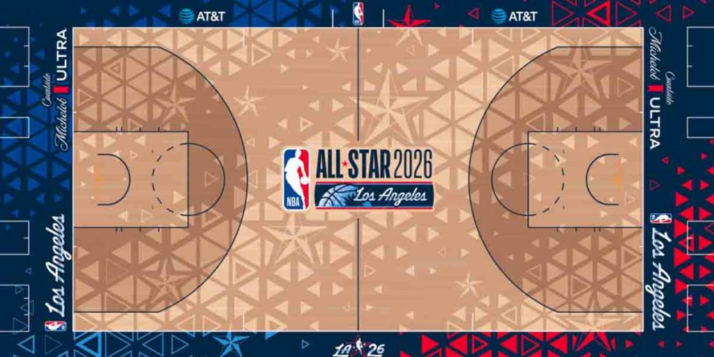 La NBA revela el diseño náutico de su cancha y los jerseys Jordan Brand que vestirán las estrellas bajo el innovador formato USA vs World.