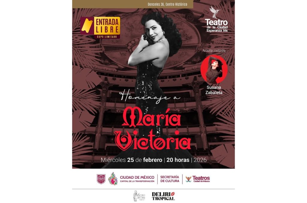 Maria Victoria actriz homenaje show orquesta con Suzana Zabaleta Teatro de la Ciudad CDMX Gratis