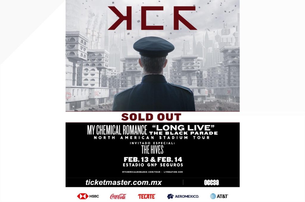 My Chemical Romance México setlist, horarios y transporte conciertos Estadio GNP Seguros