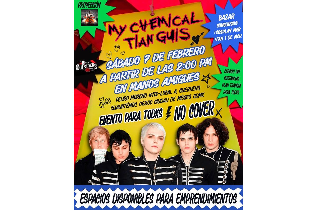 my-chemical-romance-mexico-tianguis-cdmx-bazar-de-merch-para-el-concierto-en-estadio-gnp-seguros-entrada-libre
