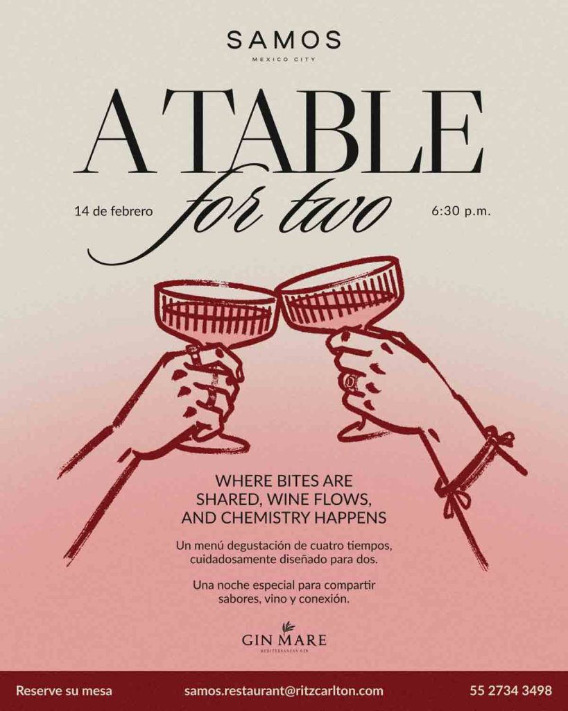 Samos presenta dos experiencias privadas con menús de cuatro tiempos y decoración floral para celebrar el amor en febrero.