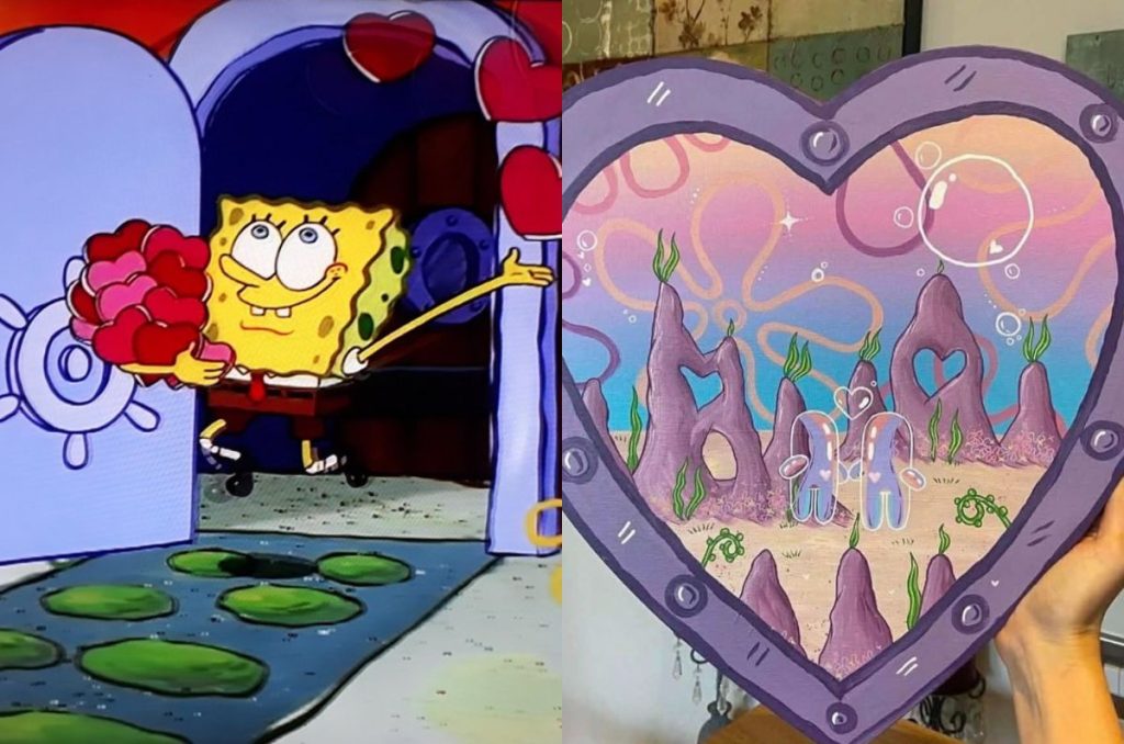 Taller de San Valentín con temática de Bob Esponja en CDMX