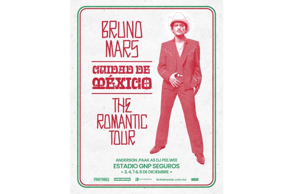 Bruno Mars México 2026 conciertos diciembre Estadio GNP Seguros preventa y precios boletos