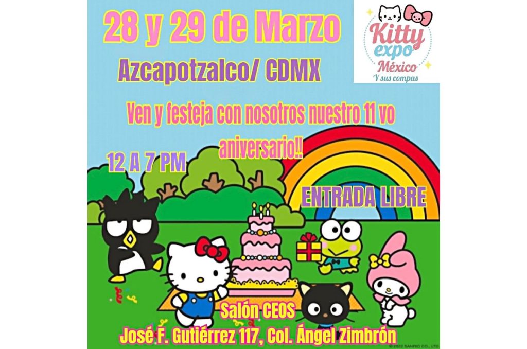 Hello Kitty expo CDMX Azcapotzalco bazar merch fotos y gastronomía