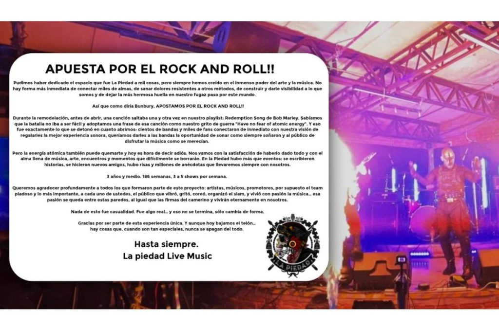 La Piedad Live Music CDMX cierra sus puertas por este motivo