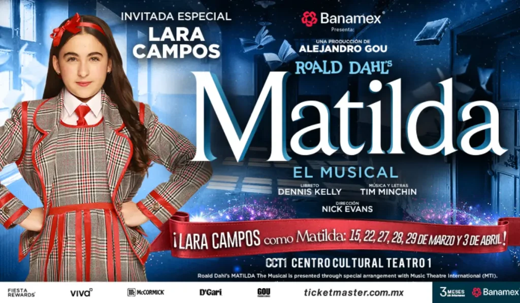 Lara Campos se suma al musical Matilda con funciones especiales en CDMX 0
