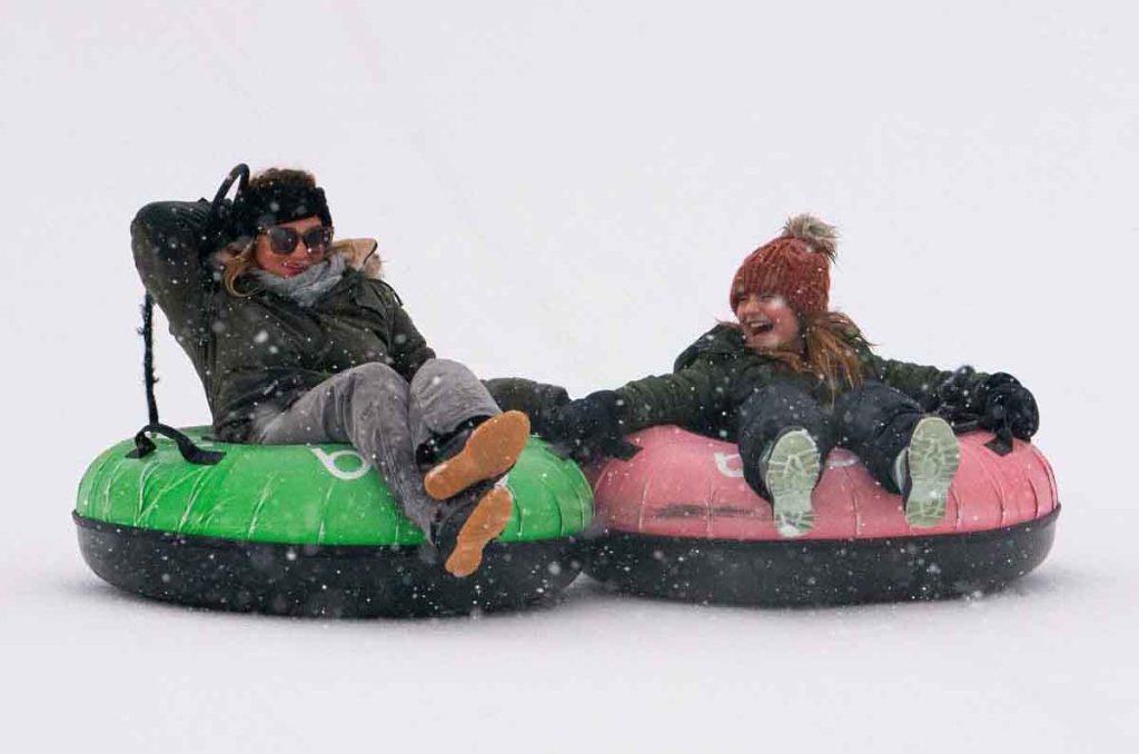 Snow Tubing: una llanta inflabe en la nieve de Park City
