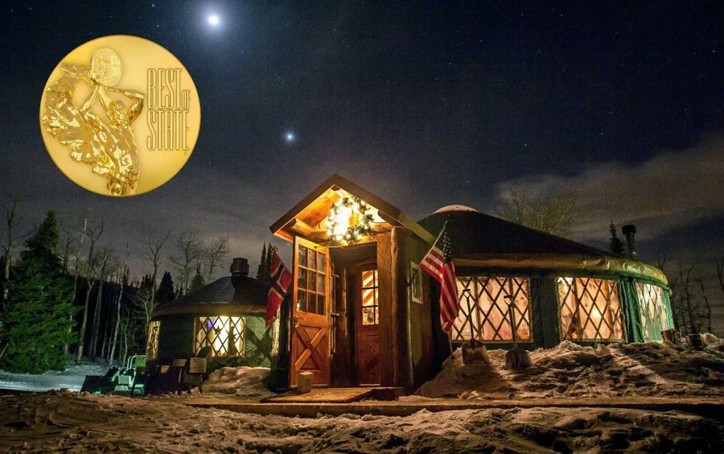 Vive algo que parece sacado de una leyenda nórdica en The Viking Yurt: una cabaña en la cima de una montaña helada