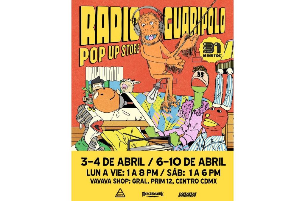 31 Minutos CDMX conciertos merch oficial Pop Up Store fechas y precios vavava shop