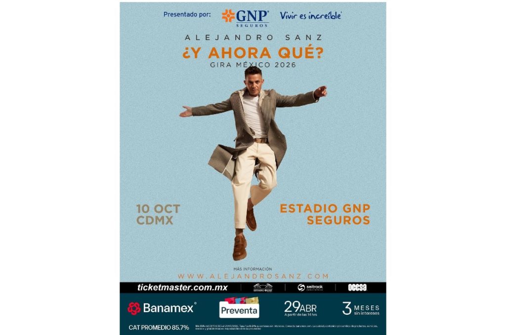 Alejandro Sanz Estadio GNP Seguros concierto 2026 preventa precios y boletos Ticketmaster