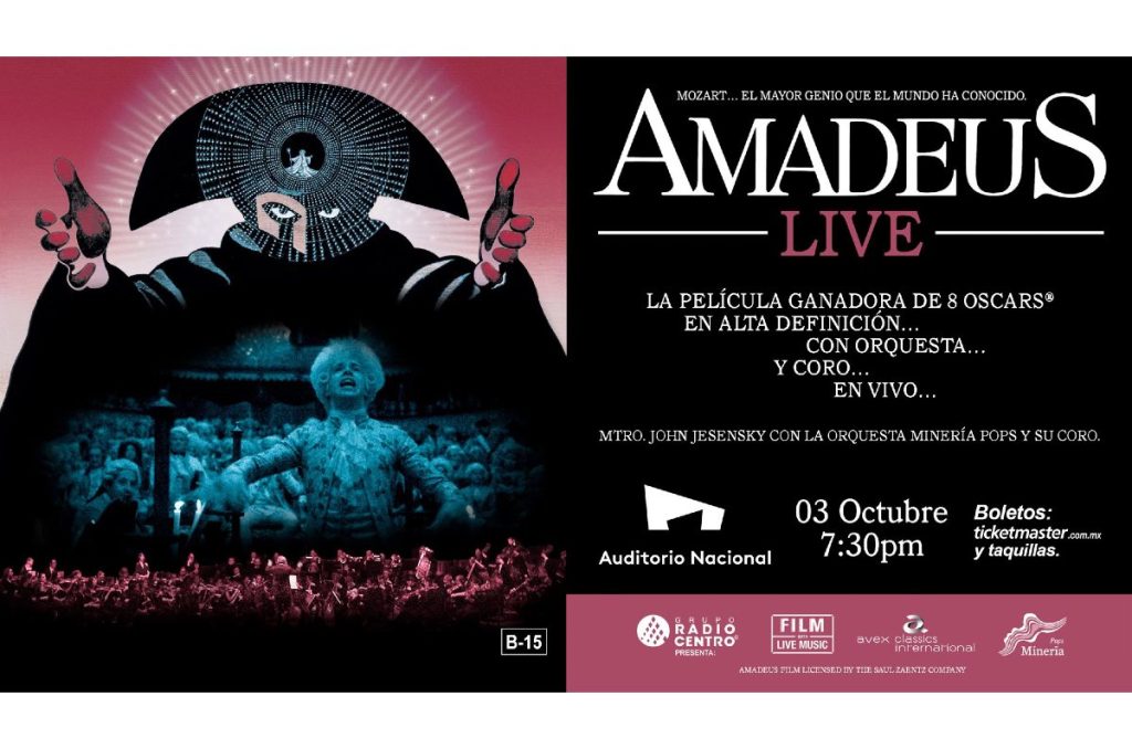 Amadeus película concierto Auditorio Nacional Sinfónica Minería boletos y precios octubre Ticketmaster 2026