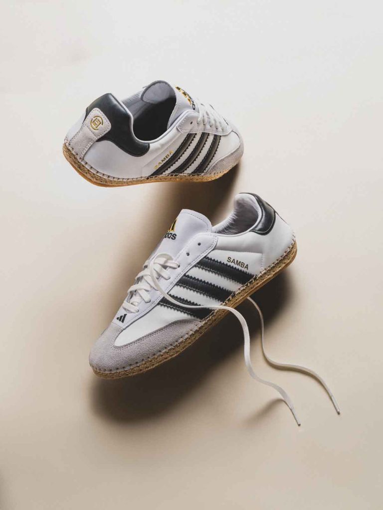 Compra los tenis CLOT Mundial y Samba con suela de alpargata el 2 de mayo en la aplicación CONFIRMED y tiendas físicas de adidas en México.