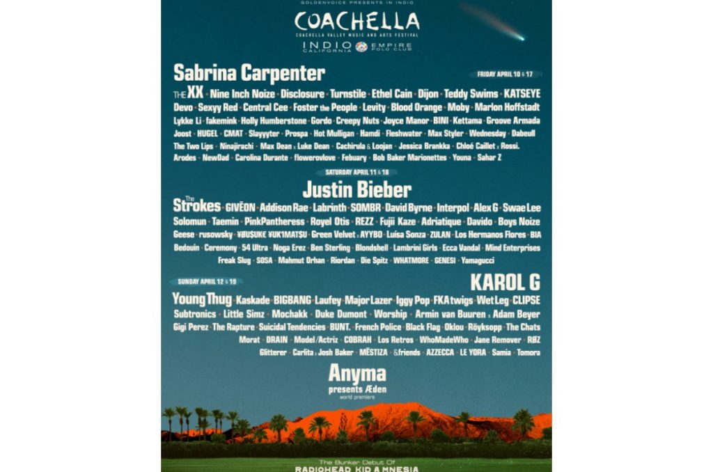 Coachella 2026 festival cartel transmisión en vivo horarios YouTube