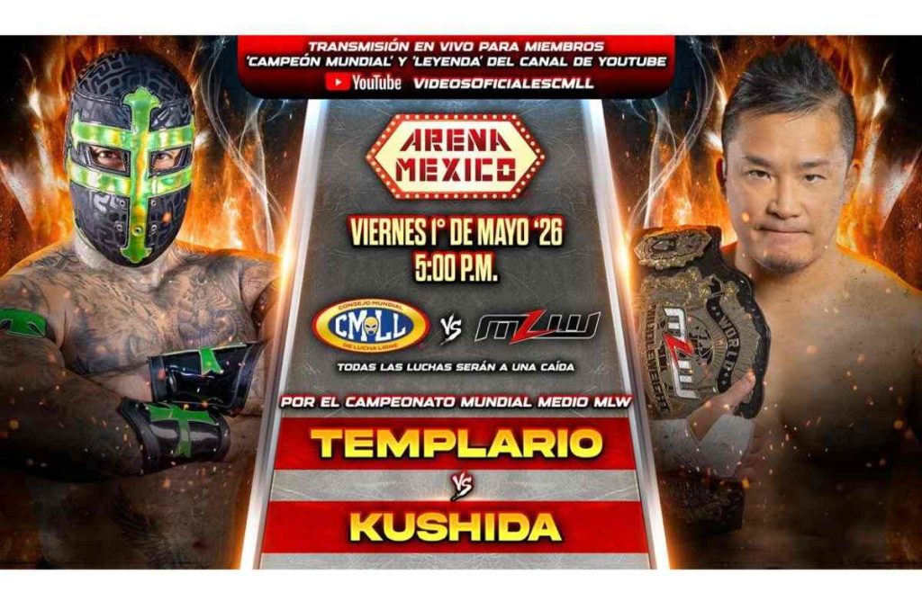 CMLL vs MLW evento estelar Templario vs Kushida
