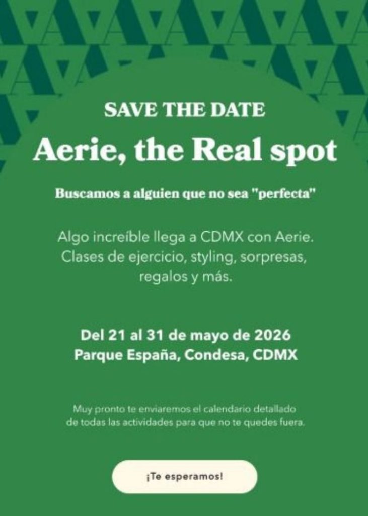The REAL Spot: Aerie tendrá pop-up en el Parque España 0