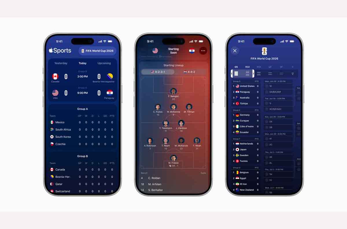 Apple Sports lanza cobertura en vivo para el Mundial 2026 en México