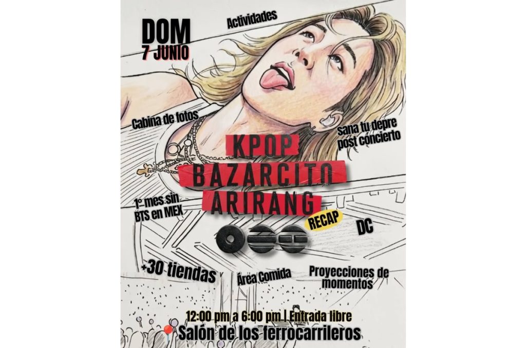BTS México 2026 bazar Kpop bazarcito merch baile entrada gratis CDMX