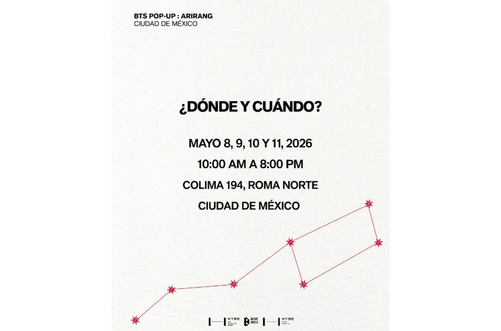 BTS México Pop Up Store registro Weverse horarios, fechas y ubicación colonia Roma HYBE
